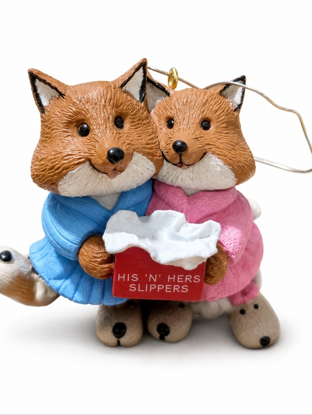 Hallmark Keepsake 1994 Mom & Dad Ornament Bunny Rabbits Christmas Tree Holiday